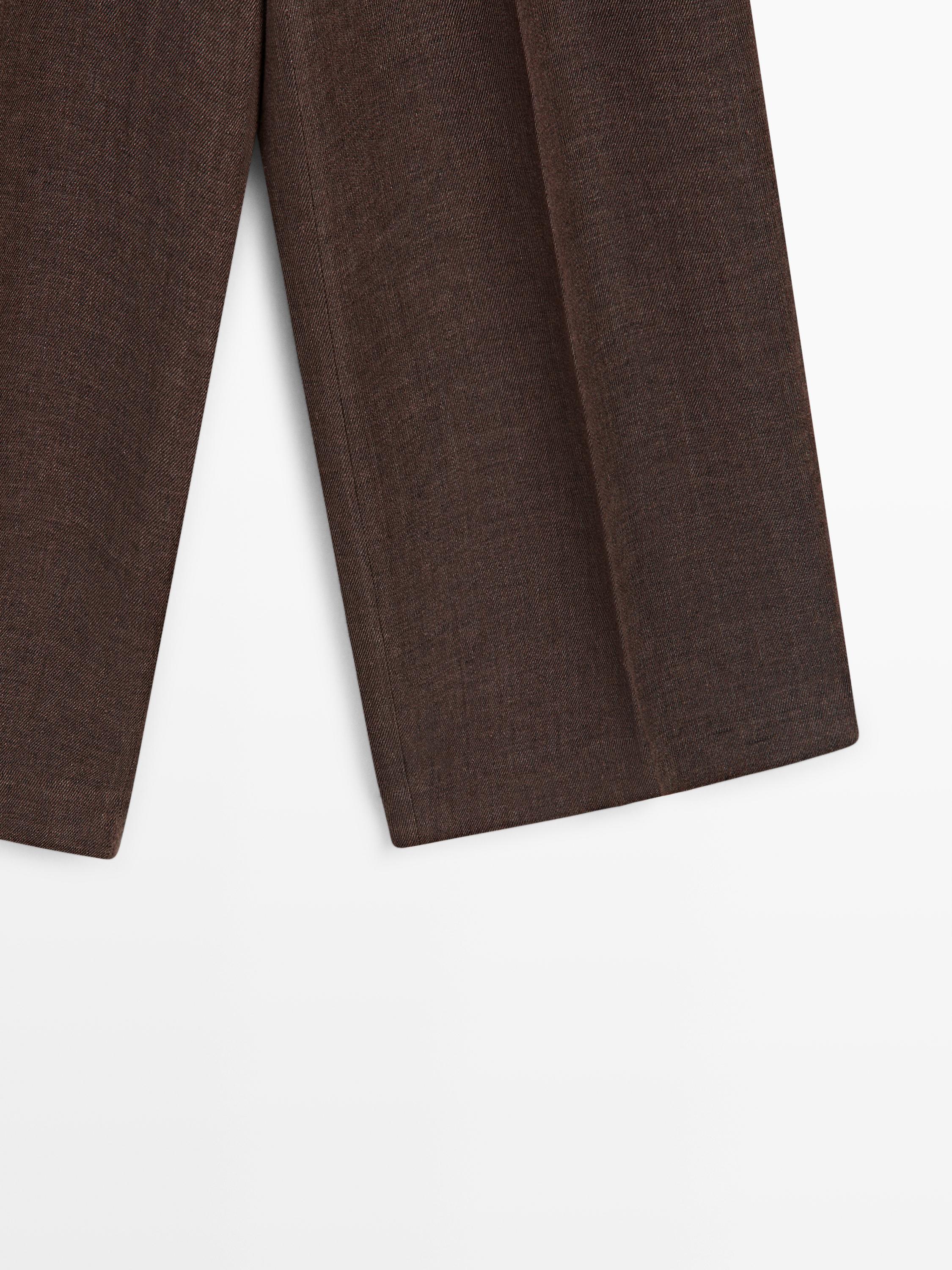Pantalon de tailleur en lin fluide